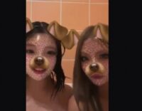 インスタライブでエッチな素人ギャル二人が裸で泡風呂入りながら生配信！！！[ライブチャット動画]